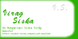 virag siska business card