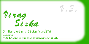 virag siska business card